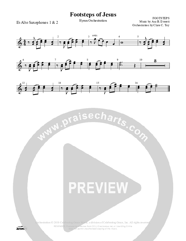 Footsteps Of Jesus Alto Sax 1/2 ()