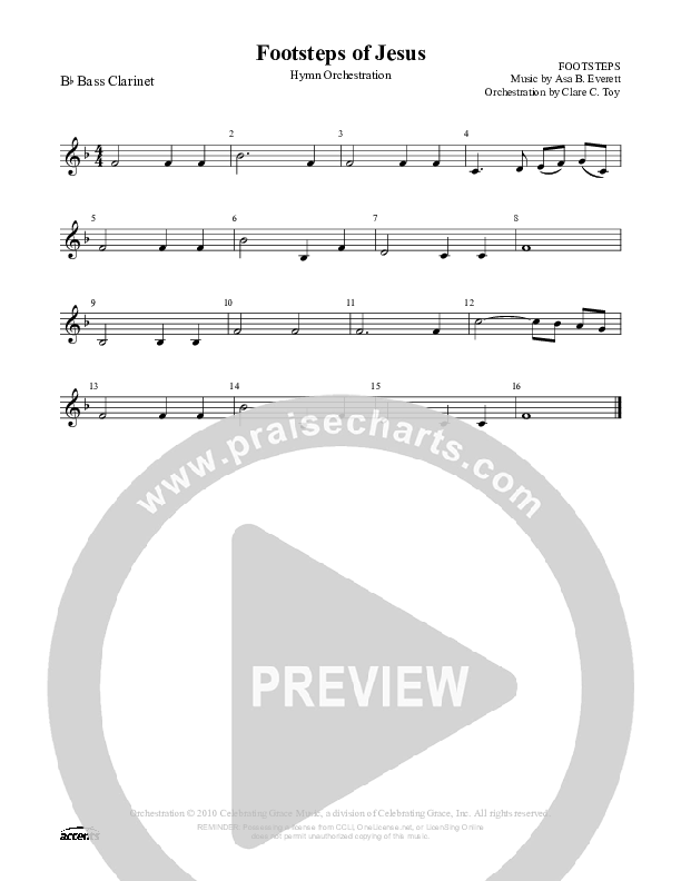 Footsteps Of Jesus Bass Clarinet ()