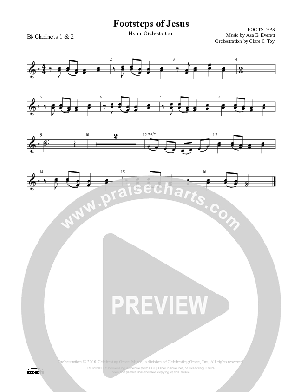 Footsteps Of Jesus Clarinet 1/2 ()