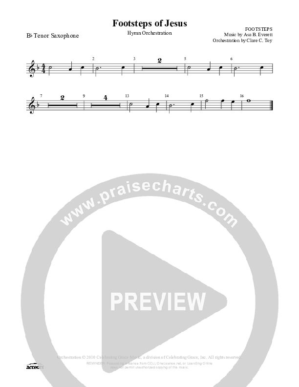 Footsteps Of Jesus Tenor Sax 2 ()