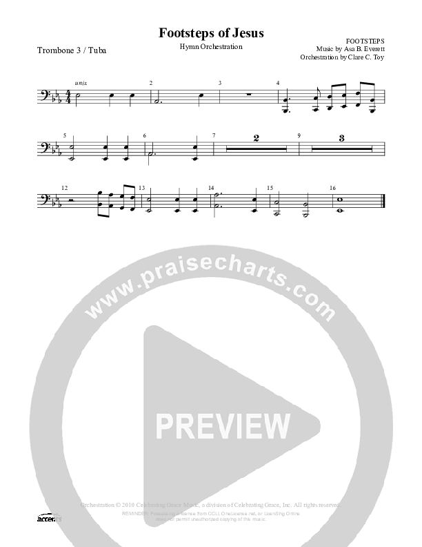 Footsteps Of Jesus Trombone 3/Tuba ()
