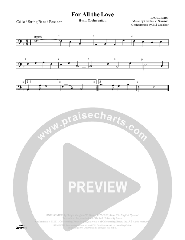 For All The Love Cello/Bass ()