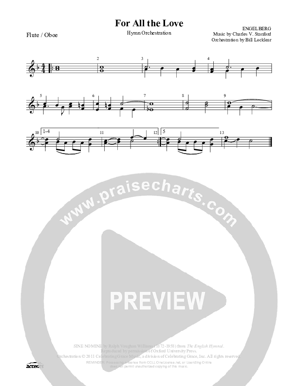 For All The Love Flute/Oboe ()