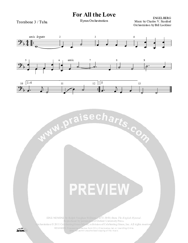 For All The Love Trombone 3/Tuba ()