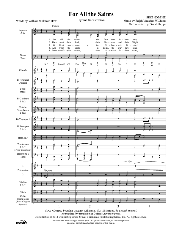 For All The Saints Orchestration ()