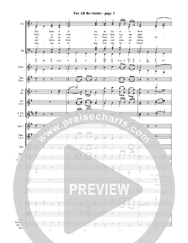 For All The Saints Conductor's Score ()