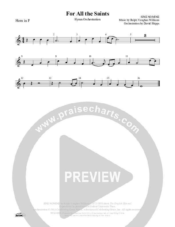 For All The Saints French Horn ()