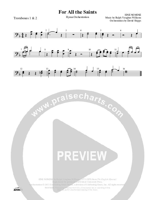 For All The Saints Trombone 1/2 ()