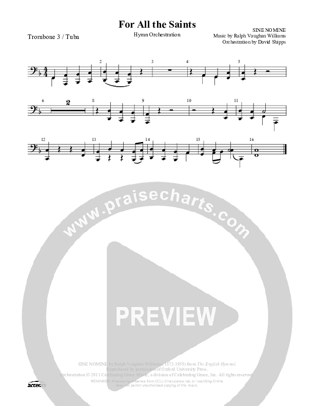 For All The Saints Trombone 3/Tuba ()