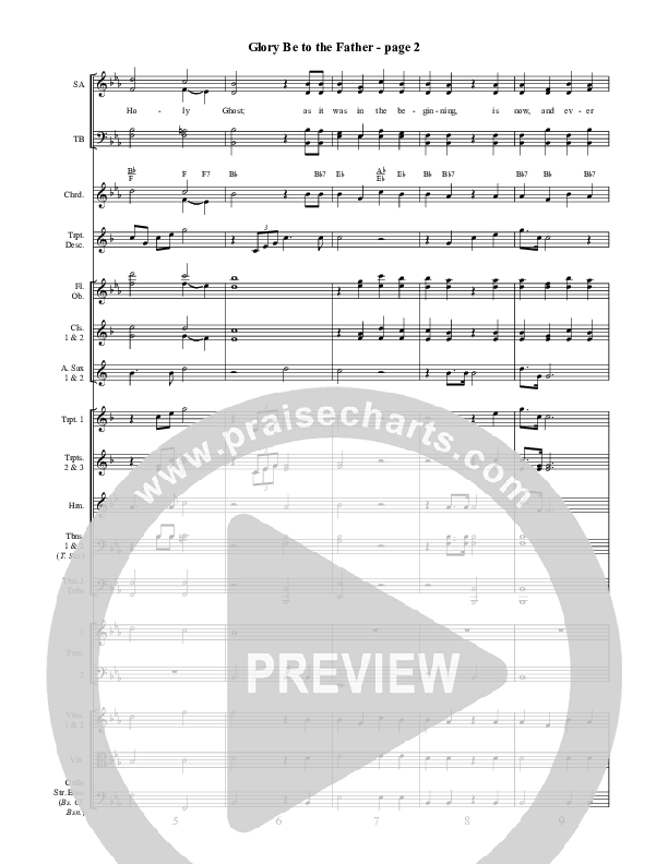 Glory Be To The Father Conductor's Score ()