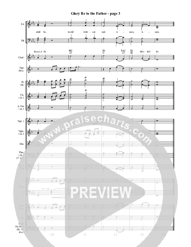 Glory Be To The Father Conductor's Score ()