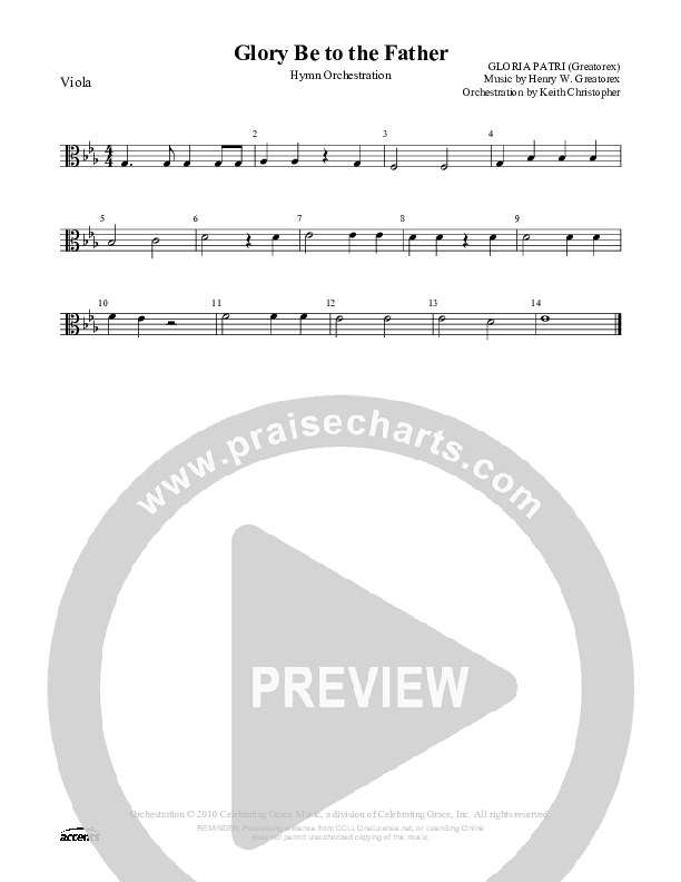 Glory Be To The Father Viola ()