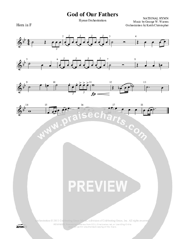 God Of Our Fathers French Horn ()