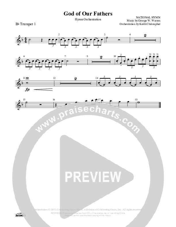 God Of Our Fathers Trumpet 1 ()