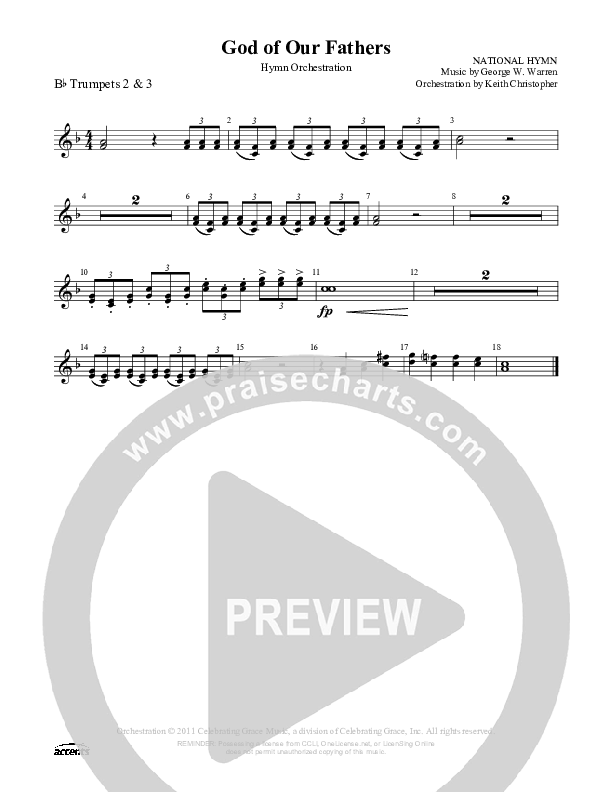 God Of Our Fathers Trumpet 2/3 ()
