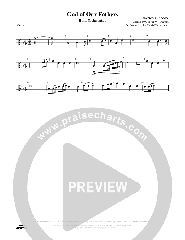 God Of Our Fathers Viola ()