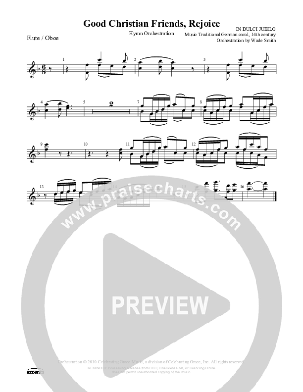 Good Christian Friends Rejoice Flute/Oboe ()