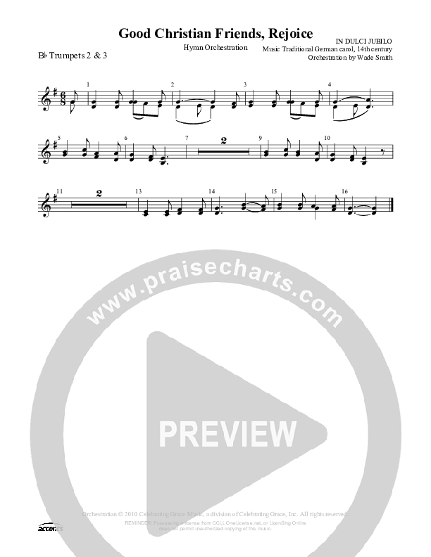 Good Christian Friends Rejoice Trumpet 2/3 ()