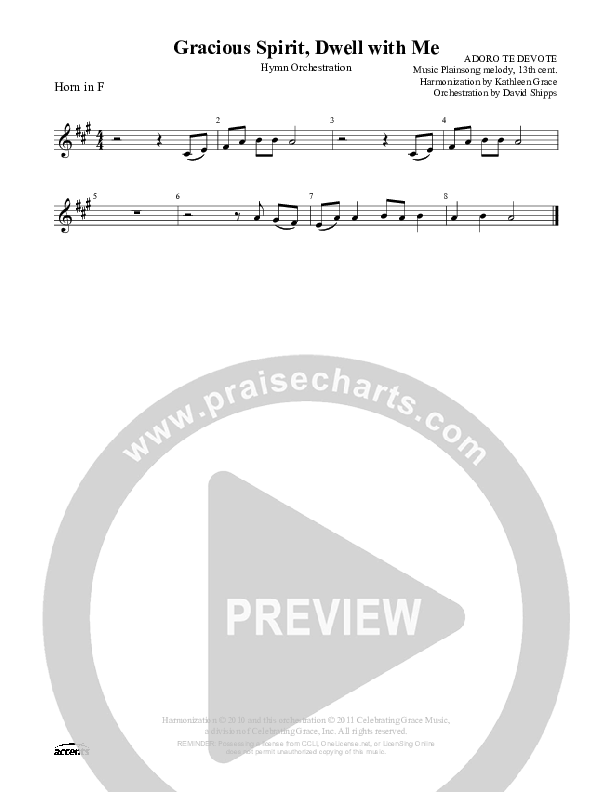 Gracious Spirit Dwell With Me French Horn ()