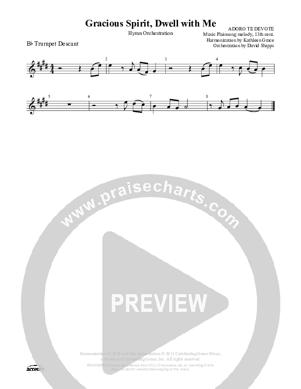 Gracious Spirit Dwell With Me Trumpet ()