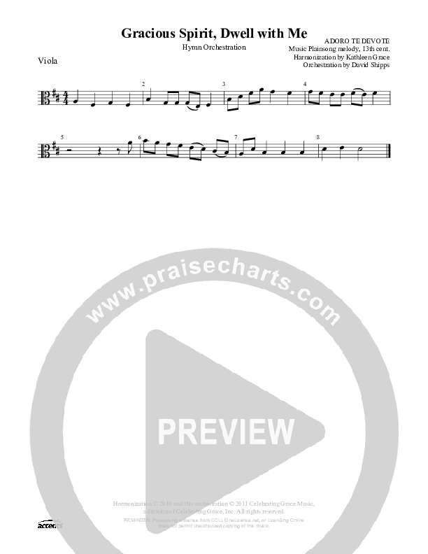 Gracious Spirit Dwell With Me Viola ()