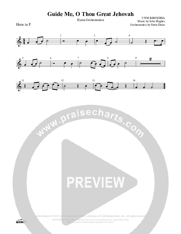 Guide Me O Thou Great Jehovah French Horn ()
