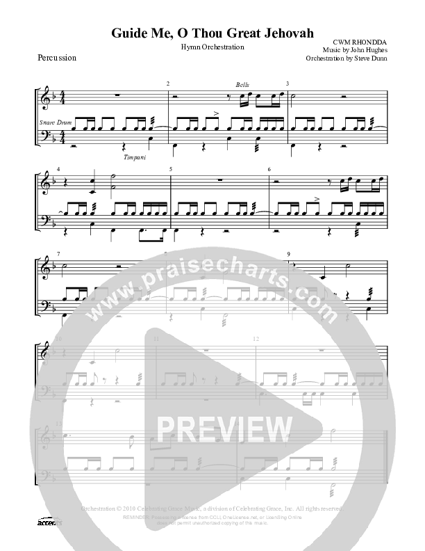 Guide Me O Thou Great Jehovah Percussion ()