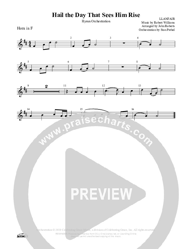 Hail The Day That Sees Him Rise French Horn ()