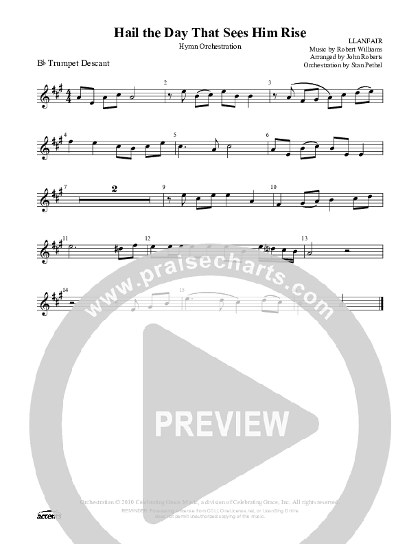 Hail The Day That Sees Him Rise Trumpet ()