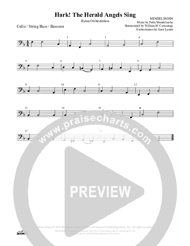 Hark The Herald Angels Sing  Cello/Bass ()