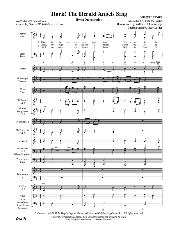 Hark The Herald Angels Sing  Orchestration ()