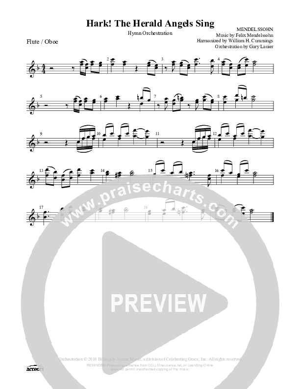 Hark The Herald Angels Sing  Flute/Oboe ()