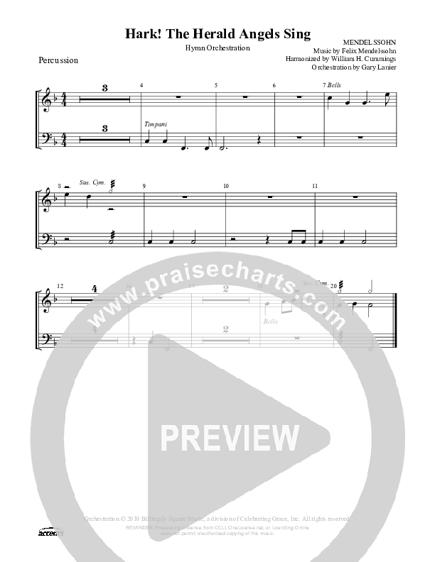 Hark The Herald Angels Sing  Percussion ()