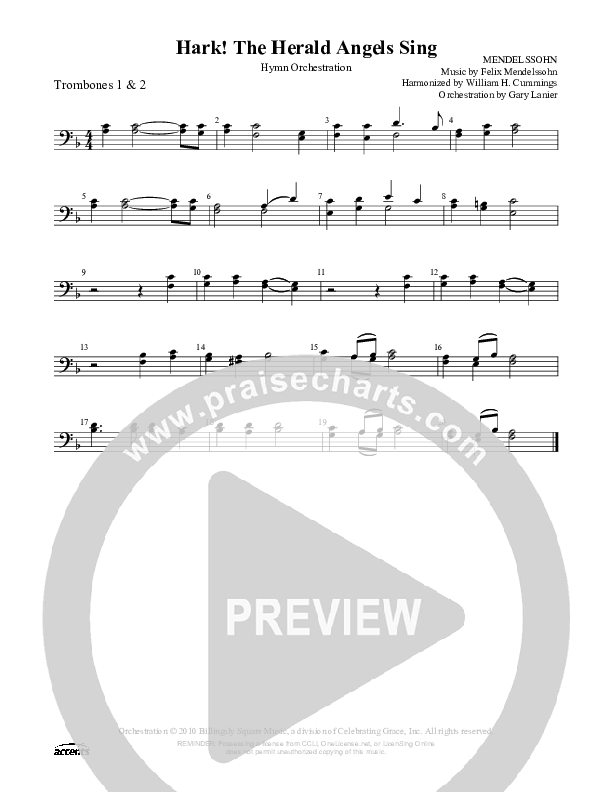 Hark The Herald Angels Sing  Trombone 1/2 ()