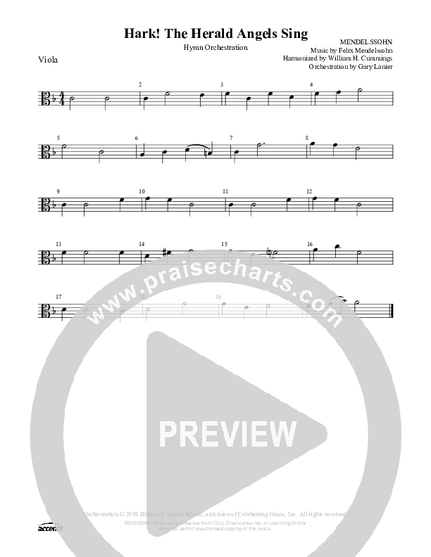 Hark The Herald Angels Sing  Viola ()