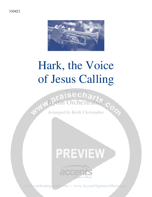 Hark The Voice Of Jesus Calling Cover Sheet ()