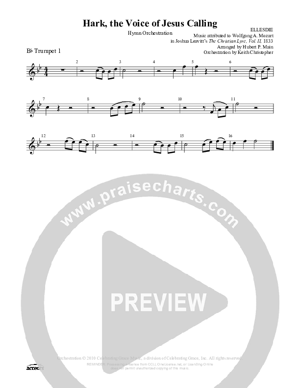 Hark The Voice Of Jesus Calling Trumpet 1 ()