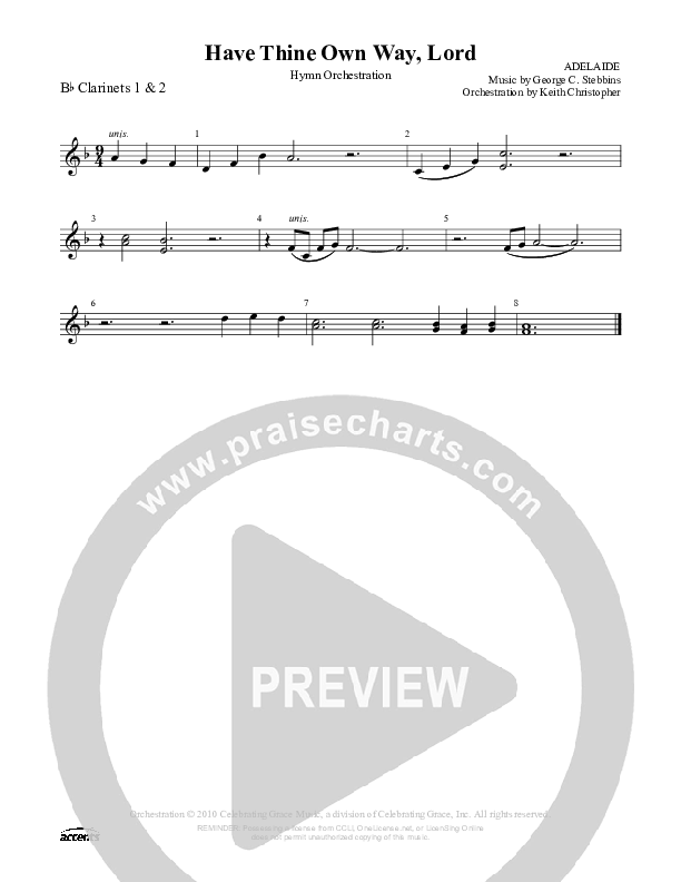 Have Thine Own Way Lord Clarinet 1/2 ()