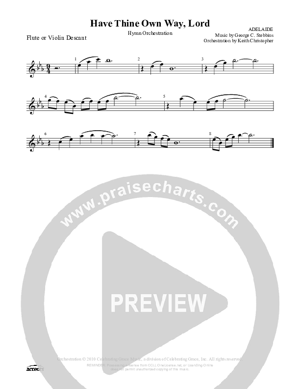 Have Thine Own Way Lord Flute ()