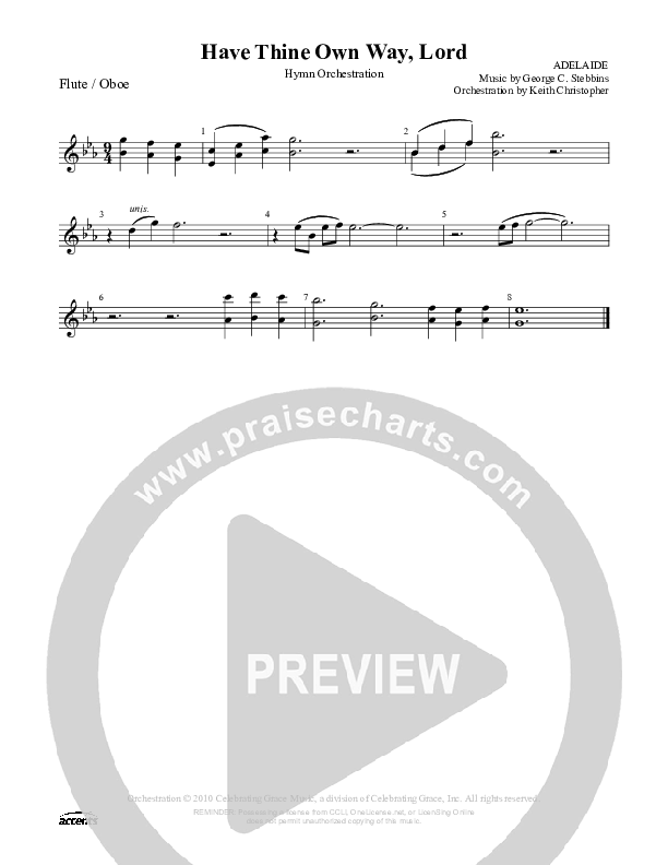 Have Thine Own Way Lord Flute/Oboe ()