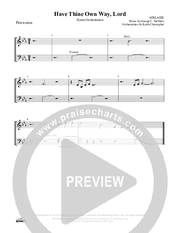 Have Thine Own Way Lord Percussion ()