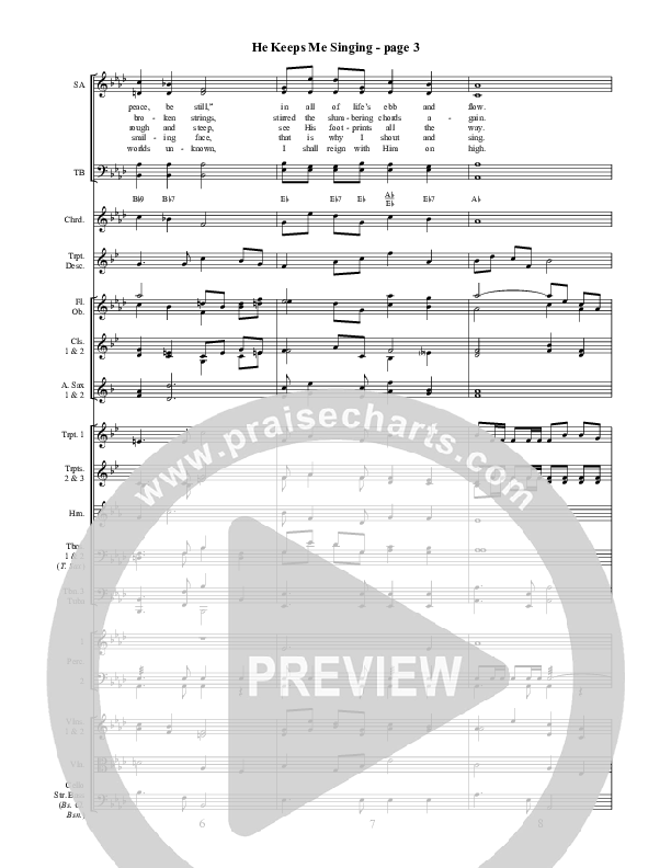 He Keeps Me Singing Conductor's Score ()