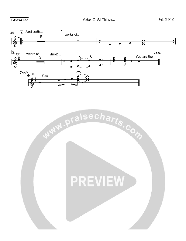 Maker of All Things Tenor Sax/Clarinet (Tim Hughes)