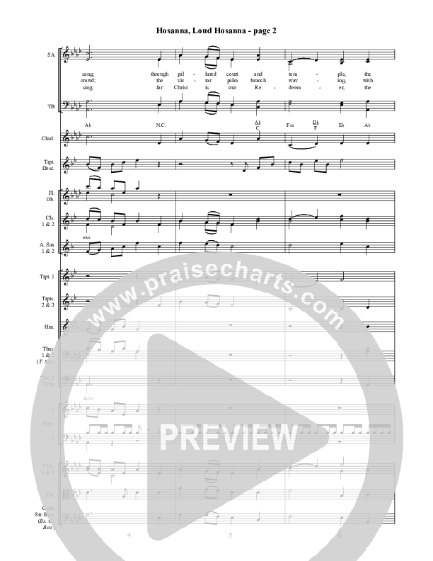 Hosanna Loud Hosanna Orchestration (Celebrating Grace)