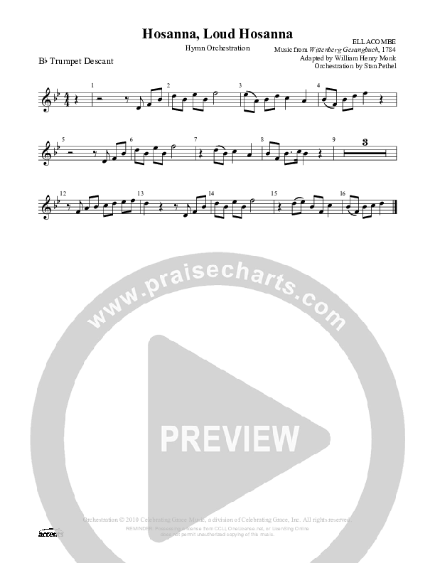 Hosanna Loud Hosanna Trumpet (Celebrating Grace)