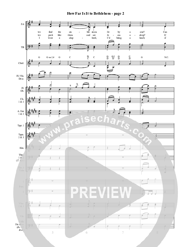 How Far Is It To Bethlehem Conductor's Score ()