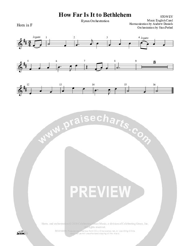 How Far Is It To Bethlehem French Horn ()