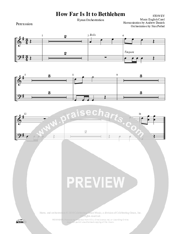 How Far Is It To Bethlehem Percussion ()