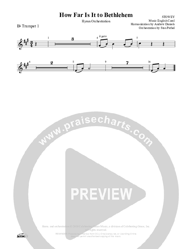 How Far Is It To Bethlehem Trumpet 1 ()