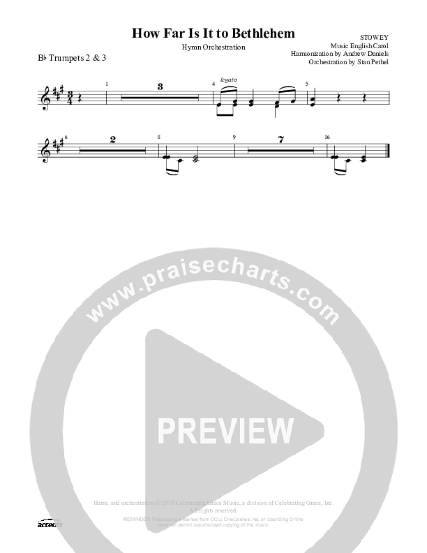 How Far Is It To Bethlehem Trumpet 2/3 ()
